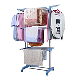 Складана стійка для одягу та білизни 3 рівні Garment Rack With Wheels K12-120 від Dreamland, фото 6