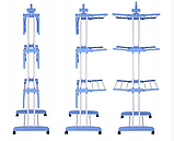 Складана стійка для одягу та білизни 3 рівні Garment Rack With Wheels K12-120 від Dreamland, фото 7