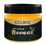 Воскова поліроль для меблів 60 г з бджолиним і карнаубським воском, фото 5