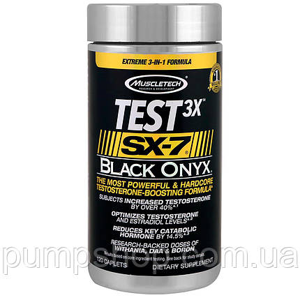Бустер тестостерону Muscletech Test 3X SX-7 Black Onyx 120 капс., фото 1
