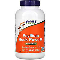 Порошок із лушпиння насіння подорожника NOW Foods "Psyllium Husk Powder" розчинна клітковина (340 г)