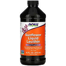 Лецитин із соняшнику NOW Foods "Sunflower Liquid Lecithin" фосфоліпід, у рідкій формі (473 мл)