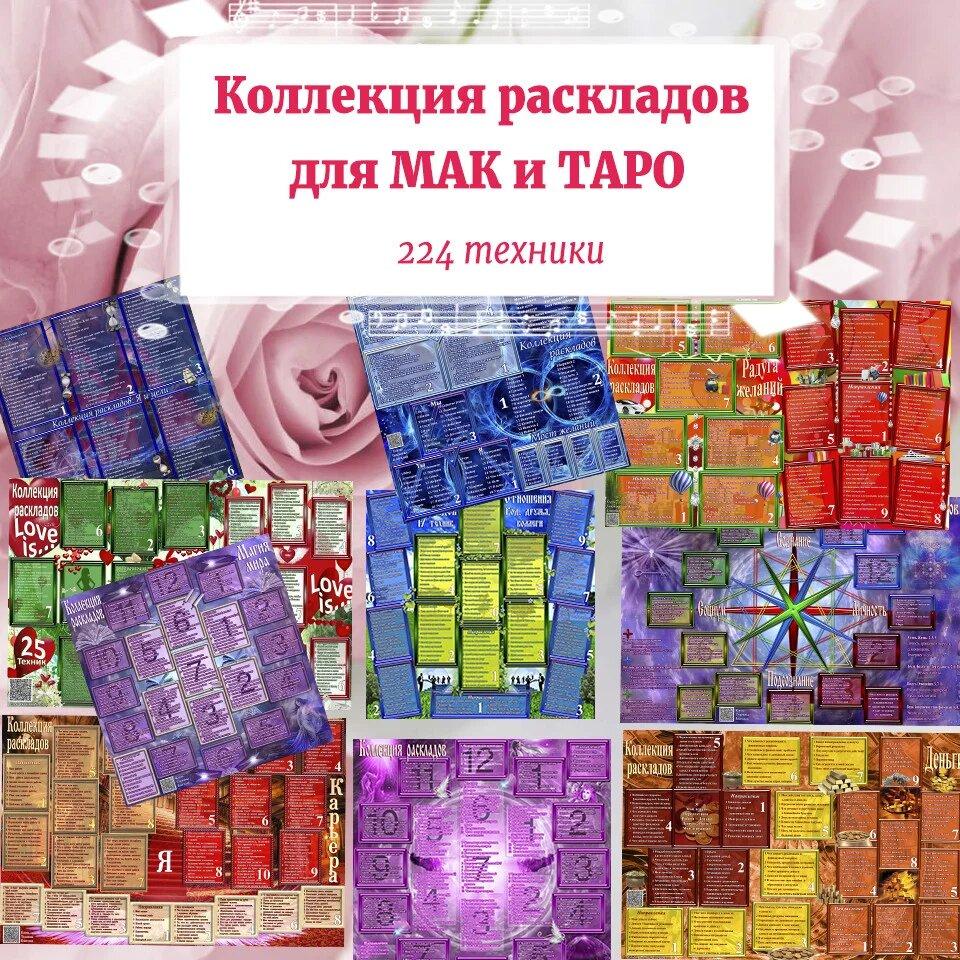Колекція розкладів для роботи з МАК і ТАРО (220 технік). Олена Благодар