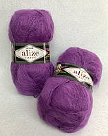 Пряжа Alize Mohair Classic 100гр - 200м (206 Сиреневый) Alize, Турция