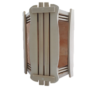 Огорожа світильника в сауну кутовий Greus з гімалайською сіллю 2 плитки