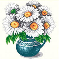 Алмазна вишивка DM-146 Букет ромашок (Алмазная мозаика)