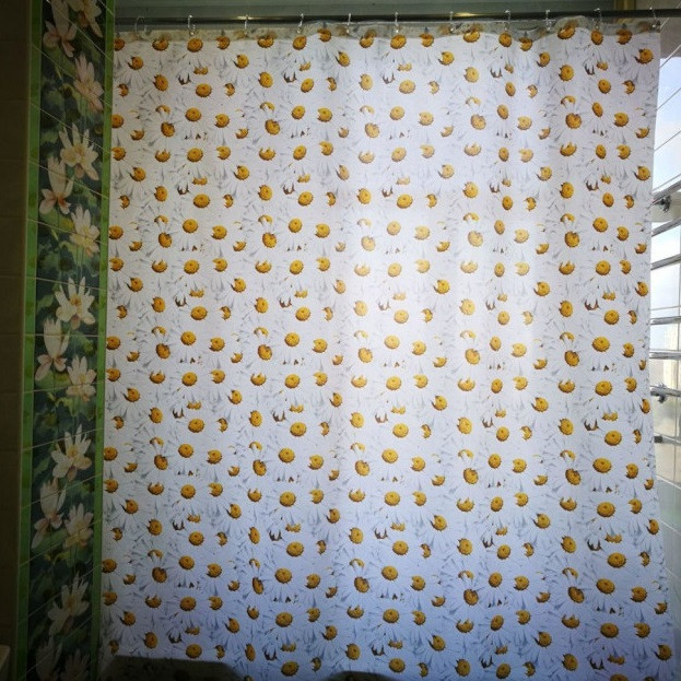 Шторка для ванної CAMOMILE поліестер, 180*200см Туреччина (12571)