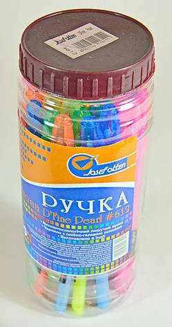 Ручка масляна No 612 Josef Otten D^Fine Pearl синя в банці 0,6 мм mix уп 30 шт., фото 2