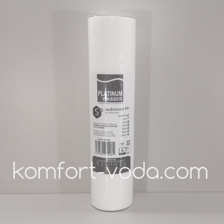 Картридж поліпропіленовий Platinum Wasser PLAT-PSED 10", фото 1