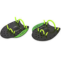 Лопатки для плавання веслярні MadWave PRO M074002 L чорний-зелений