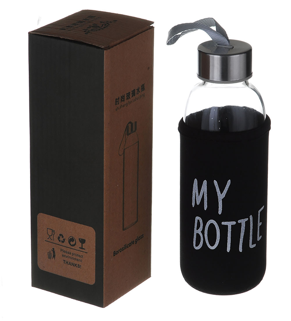 Бутылка для напитков A-PLUS My Bottle + чехол (400MB) Закаленное стекло - фото 1 - id-p467354866