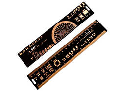 PCB Ruler лінійка шаблон для електронника радіоаматора 20см