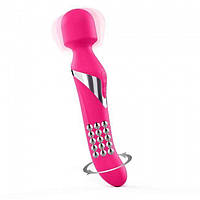 Вібромасажер 2-в-1 Dorcel Dual Orgasms Magent класичний масажер і вібратор з перловим масажем SO3090