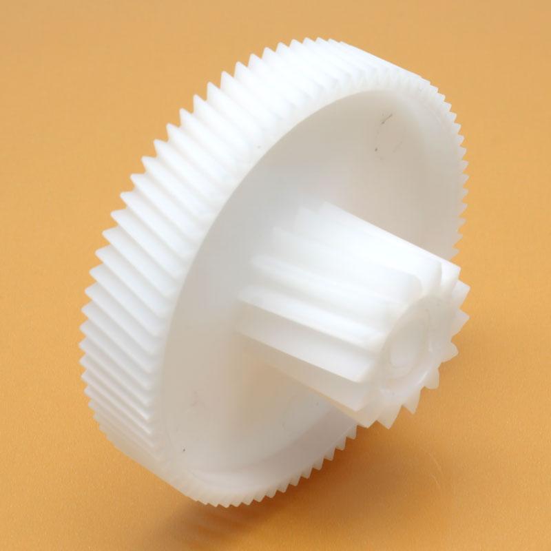 Шестерня для м'ясорубки Saturn ST-FP1098 ST-FP0095 ST-FP8090 ST-FP8092 середня біла пластикова, фото 1