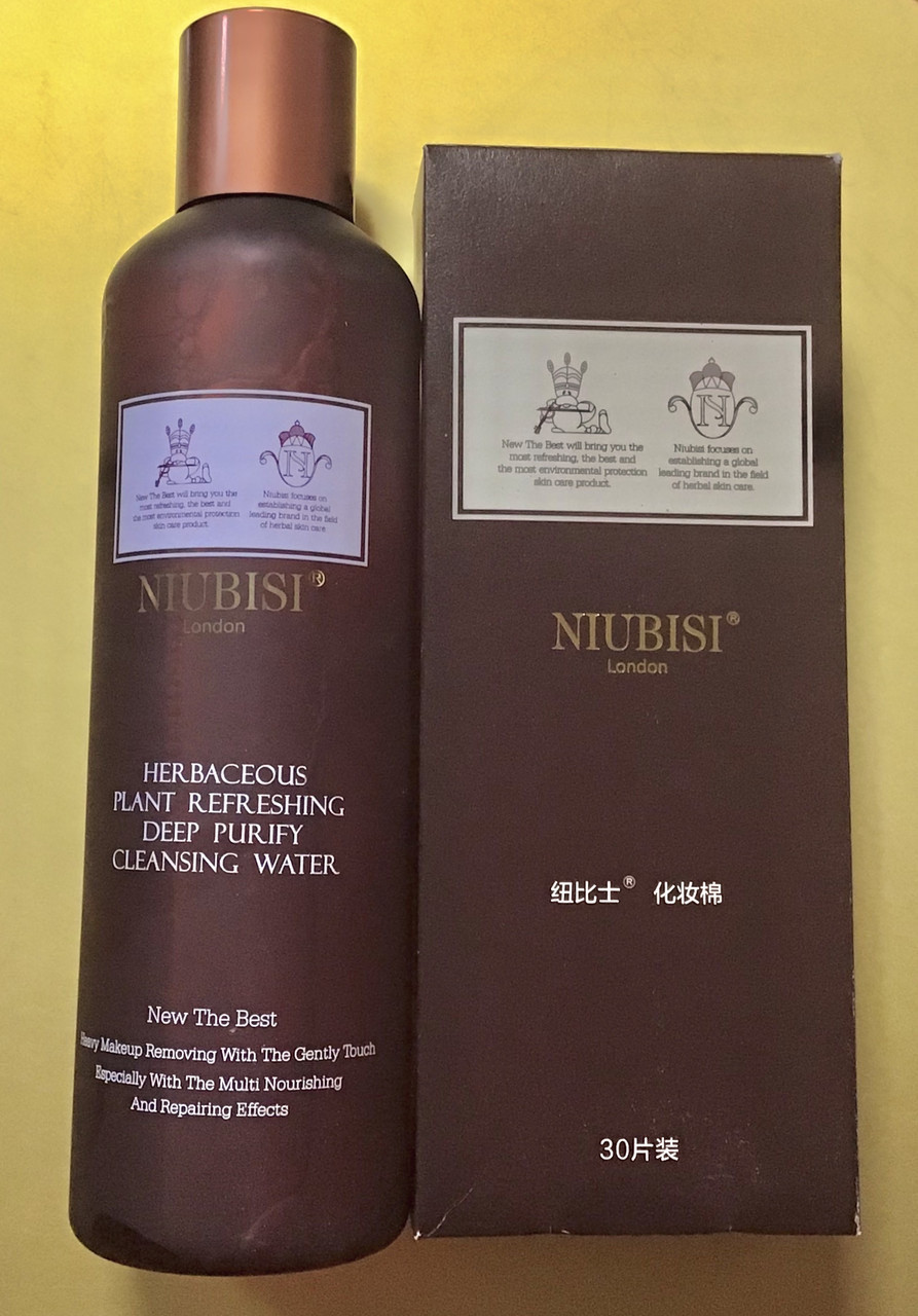 NIUBISI Очисний трав'яний тонер для обличчя 300 ml + серветки 30 шт.