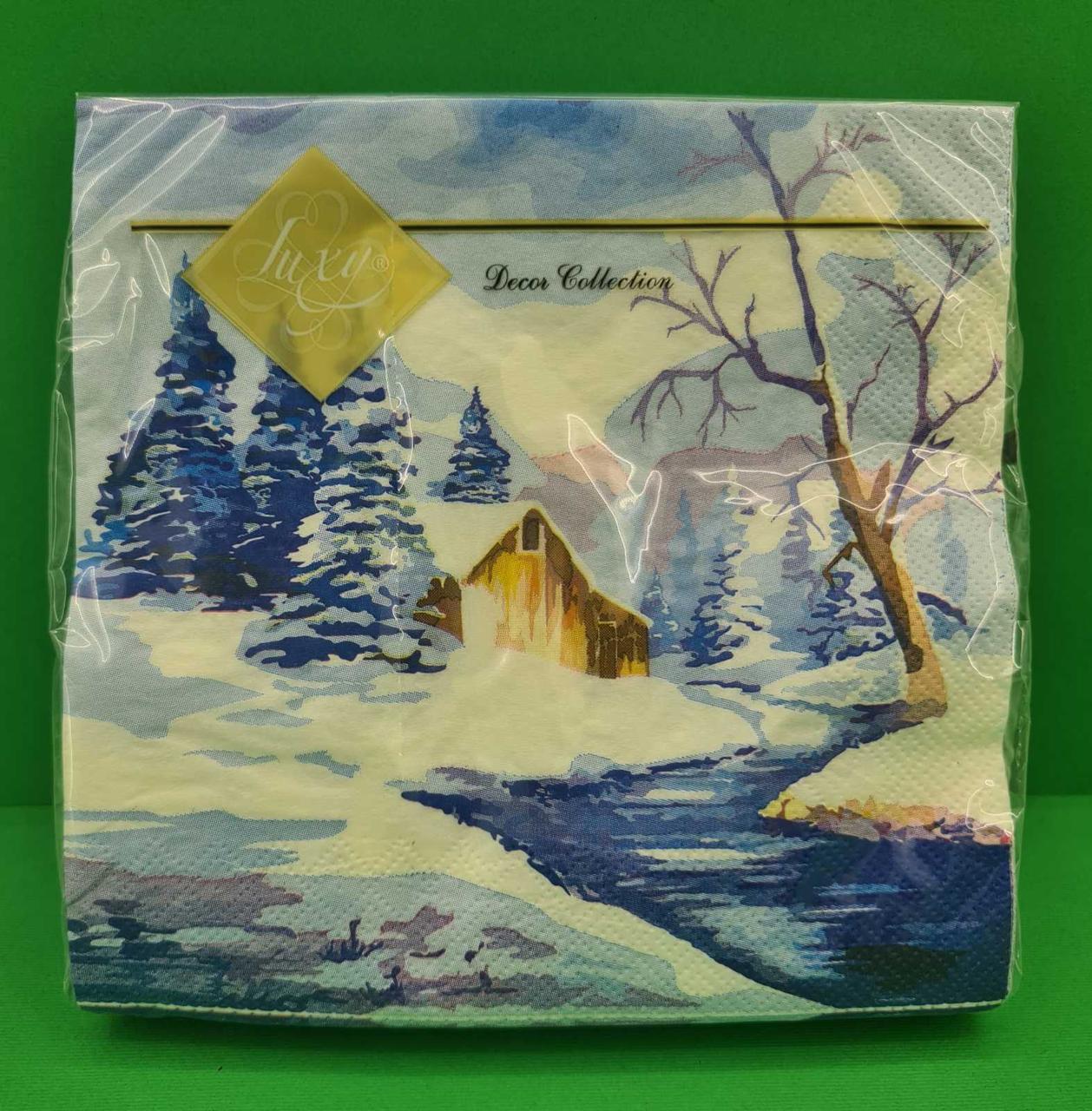 Серветка (ЗЗхЗЗ, 20шт) LuxyНГ Зимовий етюд (1 пач.), фото 1