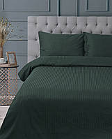 Постільна білизна Сатин-страйп 1*1 Смарагд