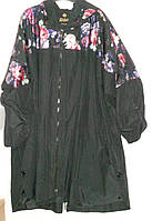 Вітровка з кокеткою і капюшоном в квіти в розмірах 56 66 Aj - Sel