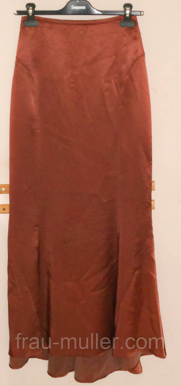 Праздничная юбка в пол из тяжелого терракотового шелка 34 36 40 Hexe line - фото 2 - id-p1290635832