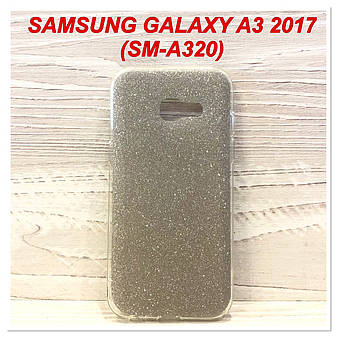 Блискучий чохол для Samsung Galaxy A3 2017 (SM-A320) Сірий, фото 2