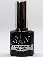 Матовый закрепитель для гель лака без липкого слоя top SAN non wipe Profesional 9 ml