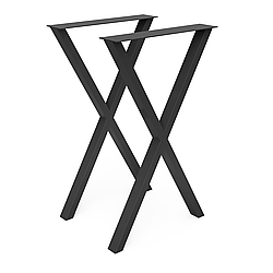 Опора для барного столу з металу,H = 1000 mm, 600 × 100 mm (труба: 60x40x1,2mm)