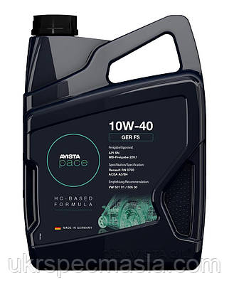 Моторна олива AVISTA pace GER SAE FS 10W-40, кан 5л, фото 1