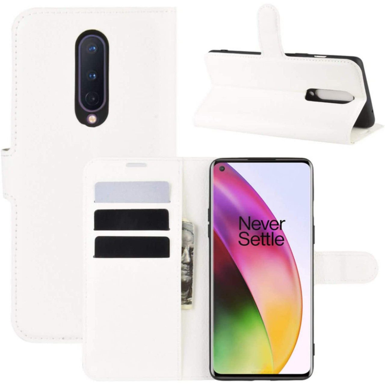 Чехол-книжка Litchie Wallet для OnePlus 8 White