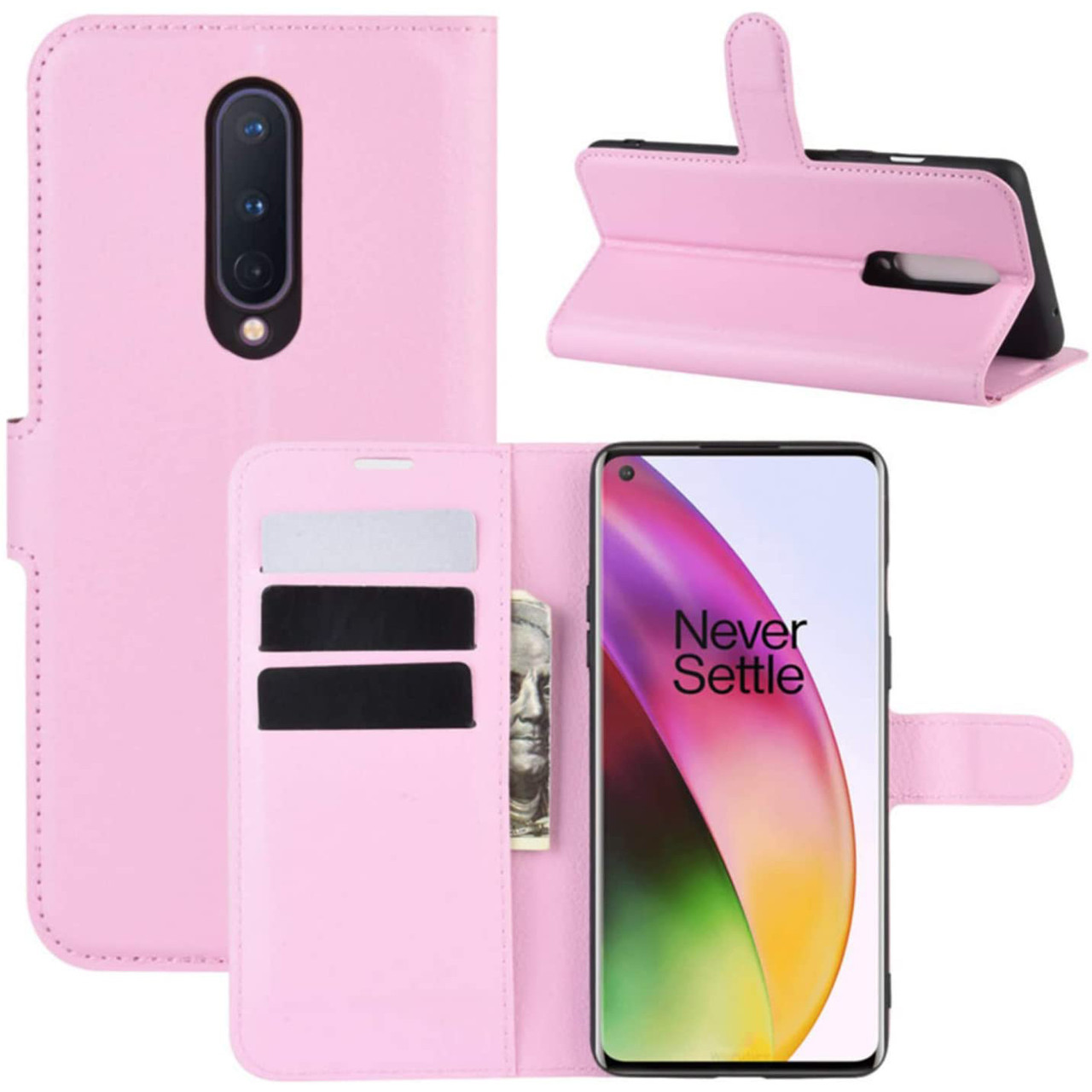 Чехол-книжка Litchie Wallet для OnePlus 8 Pink, фото 1