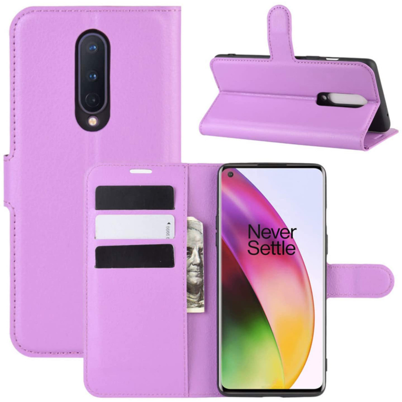 Чехол-книжка Litchie Wallet для OnePlus 8 Violet, фото 1