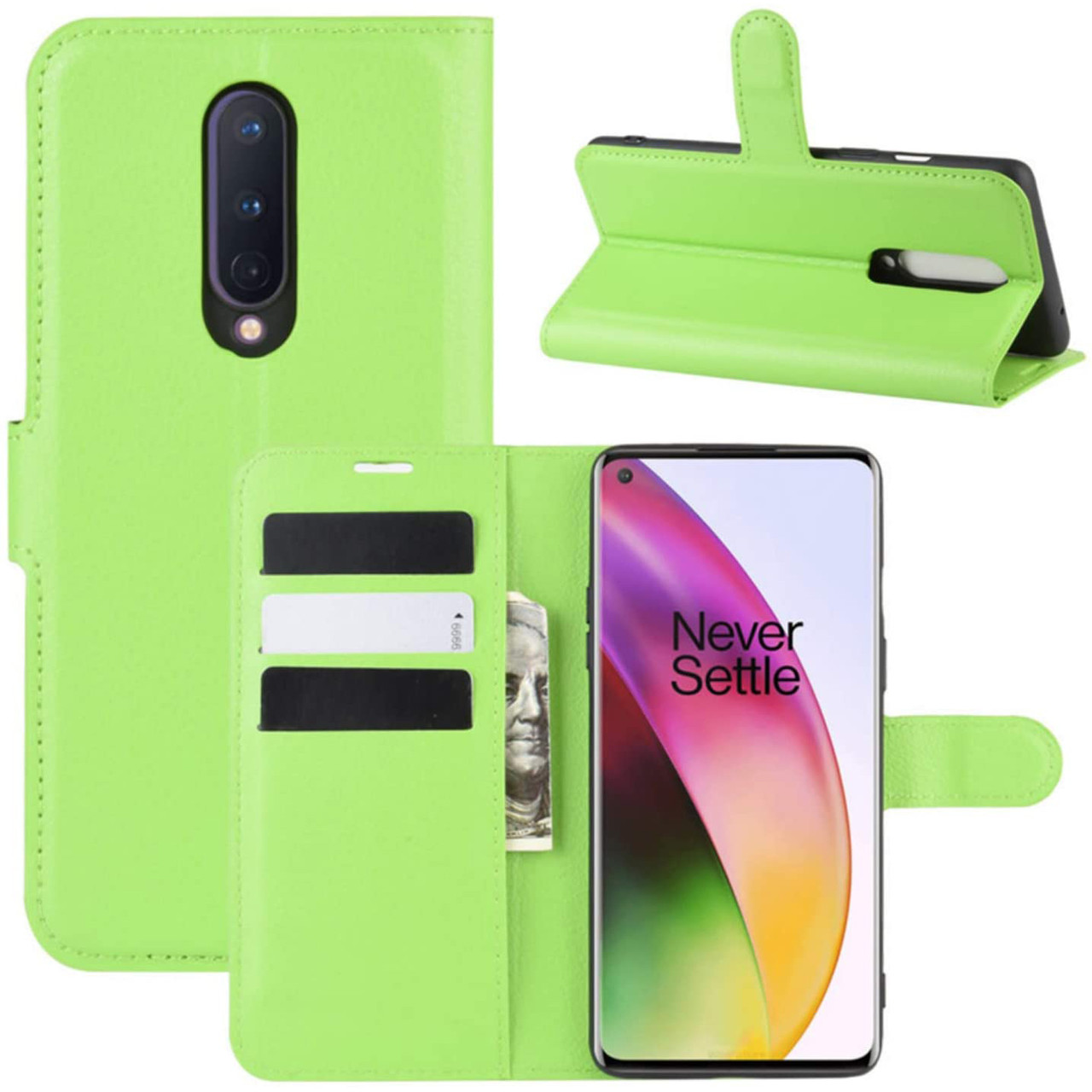 Чохол-книжка Litchie Wallet для OnePlus 8 Green, фото 1