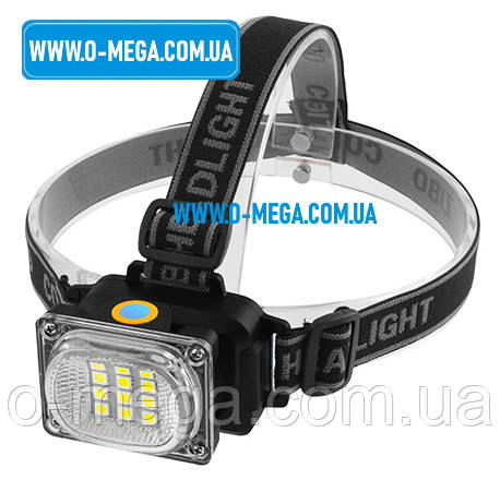 Ліхтар налобний Police 6659-12SMD, 3 режими, на батарейках 3xAAA