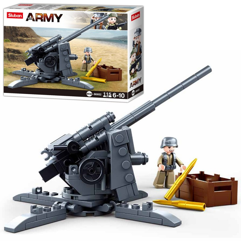 Конструктор SLUBAN M38-B0852, військовий, гармата, фігурка, 115 деталей, фото 1