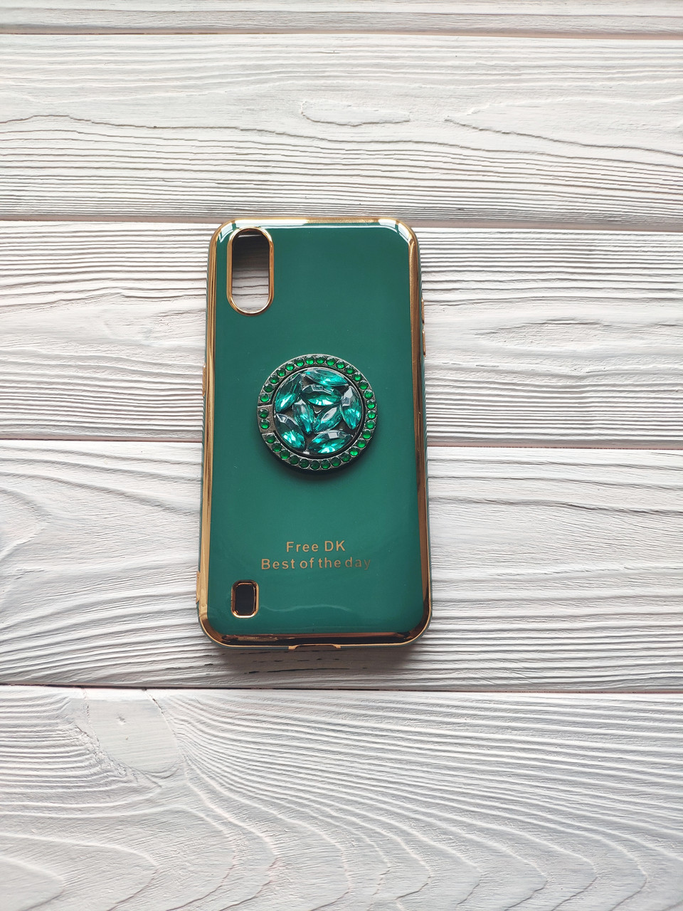 Чохол Ring Stones для Samsung Galxy A01 2020 / A015F силіконовий Смарагдовий