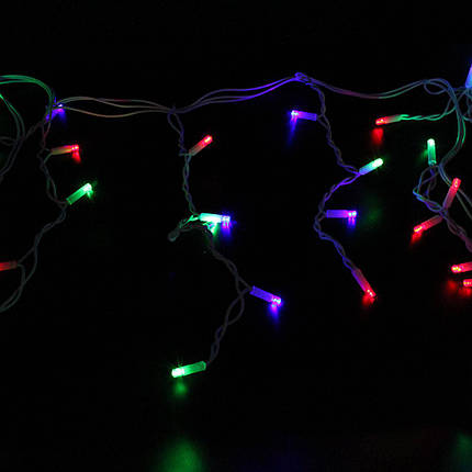 Xmas гірлянда LED 120 3.3Line Short curtain(Бурпурки/Бахрома) M-1 RGB 5 Метрів Вул.+сполуч.Білий пр, фото 1