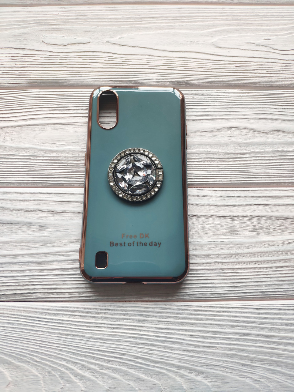 Чохол Ring Stones для Samsung Galxy A01 2020 / A015F силіконовий Сіро-блакитний