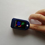 Пульсоксиметр датчик пульсу та кисню в крові на палець пульсометр Колометр, фото 2