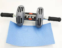 Тренажер гімнастичний ролик з поверненням Power Stretch Roller | Спорт колесо для преса, фото 2