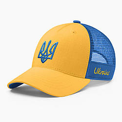 Кепка бейсболка з сіткою тракер INAL з гербом України S / 53-54 Жовтий/ Синій 272453