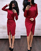 Костюм кофта з рукавом і спідниця на захід із люрексом, фото 2