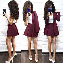 Костюм в офіс піджак і спідниця шорти із завищеною талією, фото 3