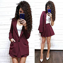 Костюм в офіс піджак і спідниця шорти із завищеною талією, фото 2