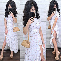 Круте плаття в горох з рюшів у підлогу хіт сезону 2024, фото 4