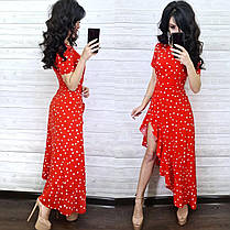 Круте плаття в горох з рюшів у підлогу хіт сезону 2024, фото 2