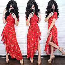 Круте плаття в горох з рюшів у підлогу хіт сезону 2024, фото 5