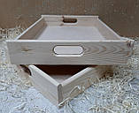 Таця дерев'яна 32х44х7см, сосна, фото 2