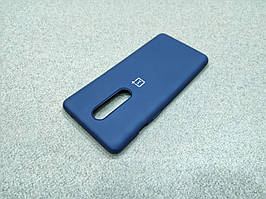 Чохол силіконовий софт тач для OnePlus 8 1 +8 синій матовий з мікрофіброю