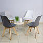 Пластиковий світло-сірий стілець Kris бук з м'яким сидінням для кухні Польща, фото 4