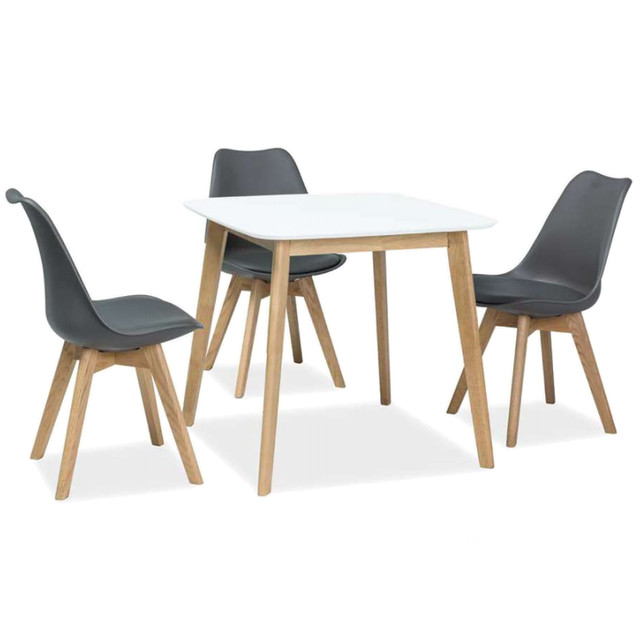 Стілець крісло у вітальню Kris сірий ніжки бук