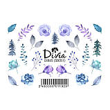 Наклейки на нігті Divia "Слайдер дизайн" на білій підложці Di865 №SB051, фото 2